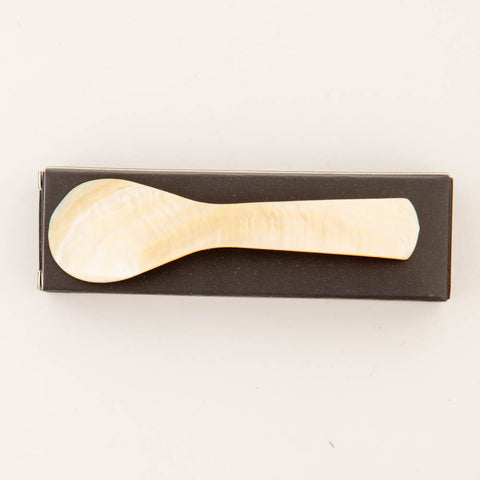 Caviar spoon - golden mother-of-pearl