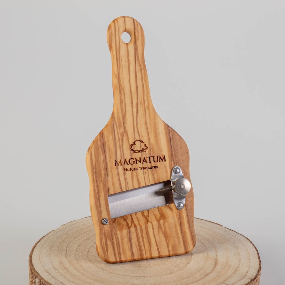 Olive wood truffle cutter