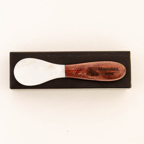 Caviar spoon - wood + mother-of-pearl
