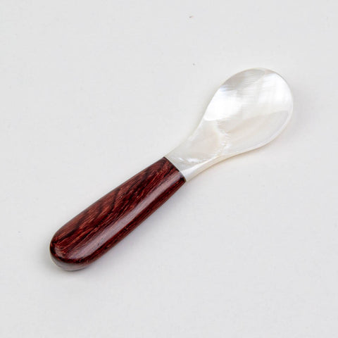 Caviar spoon - wood + mother-of-pearl